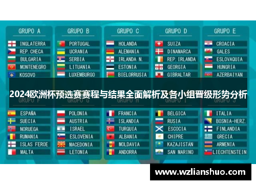 2024欧洲杯预选赛赛程与结果全面解析及各小组晋级形势分析